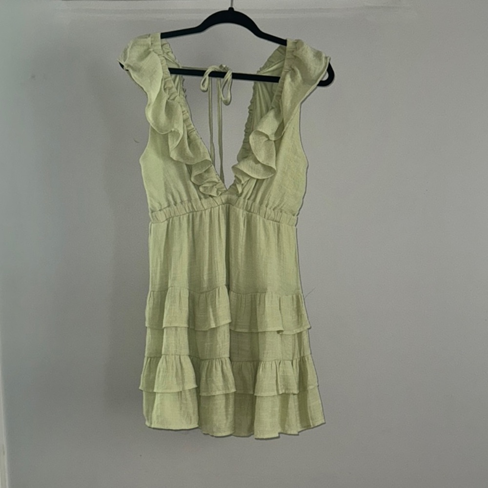 HYFVE Light Green Backless Dress
